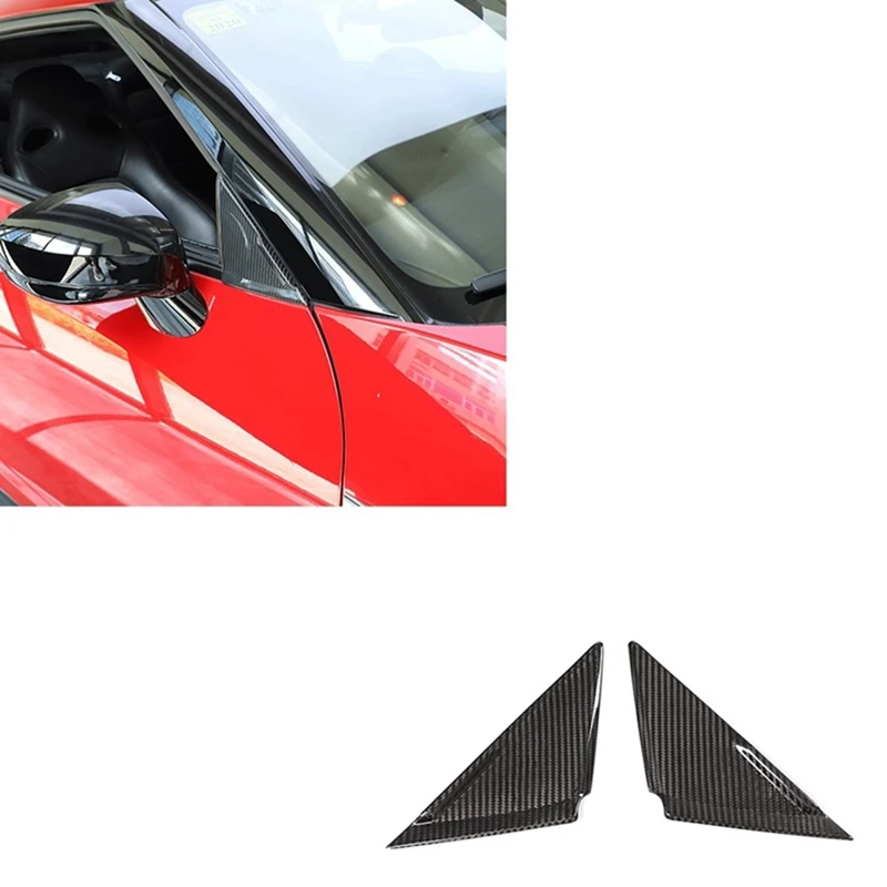 

Real Carbon Fiber Car Styling A-Pillar Sticker Front Window Triangle Cover Trim For Nissan GTR R35 2008-2016 Accessories Kits