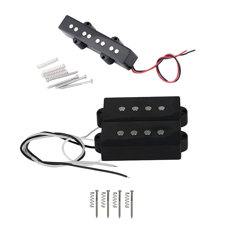 

HOT 1 Set Pb P Bass Pickup Humbucker Pickup For 4 String P Bass Guitar Part & 1 Set Pro Electric Bass Open Type Noiseless Bridge