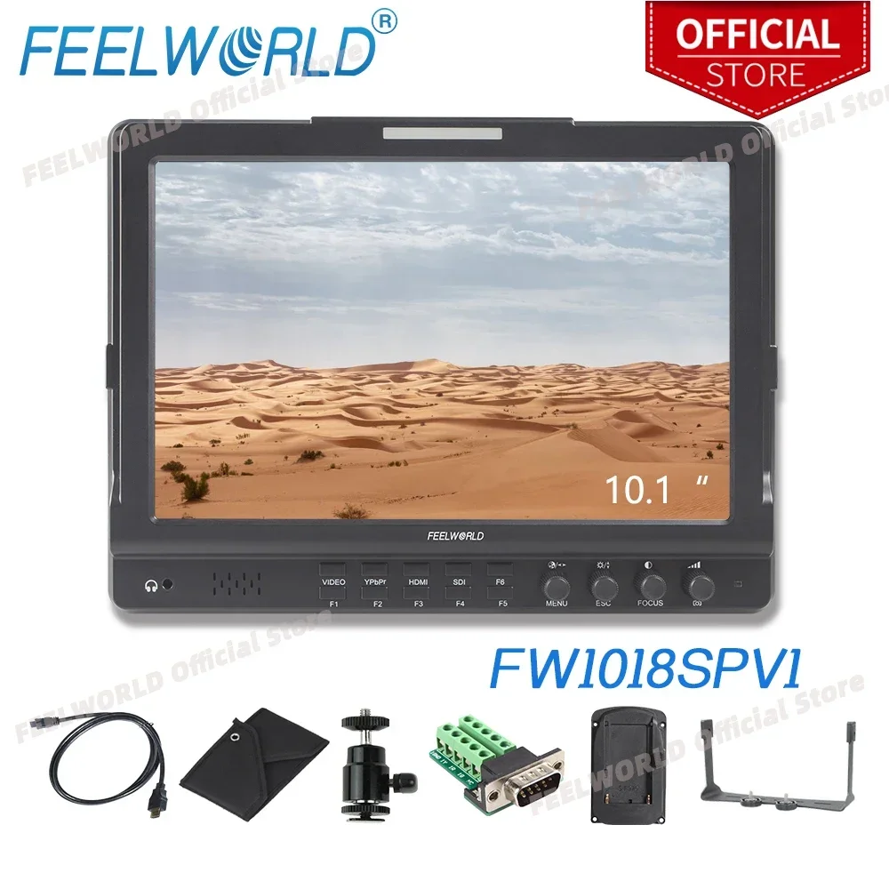 FEELWORLD FW1018SPV1 10 1-дюймовый IPS 1920X1200 3G-SDI HDMI-монитор с камерой и гистограммой помощи