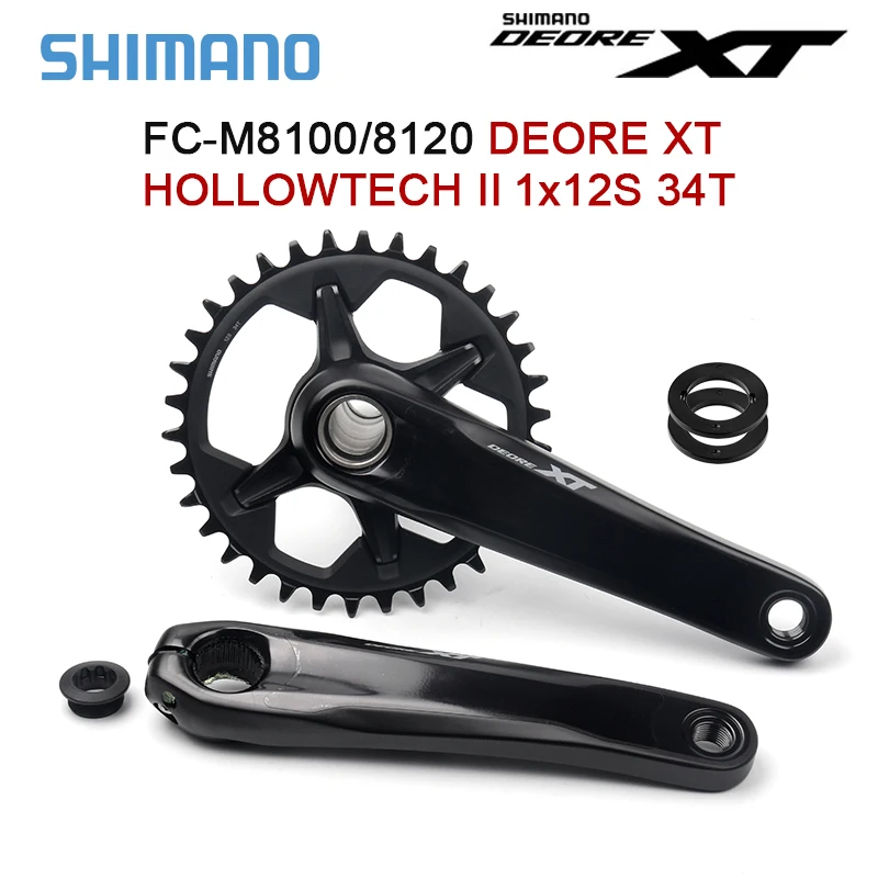 

Shimano 12 Speed DEORE XT M8100 170MM 3D Hollow Crankset Narrow Wide Chainring 34T/36T and MT800 MT500 BB MTB Bike Crank