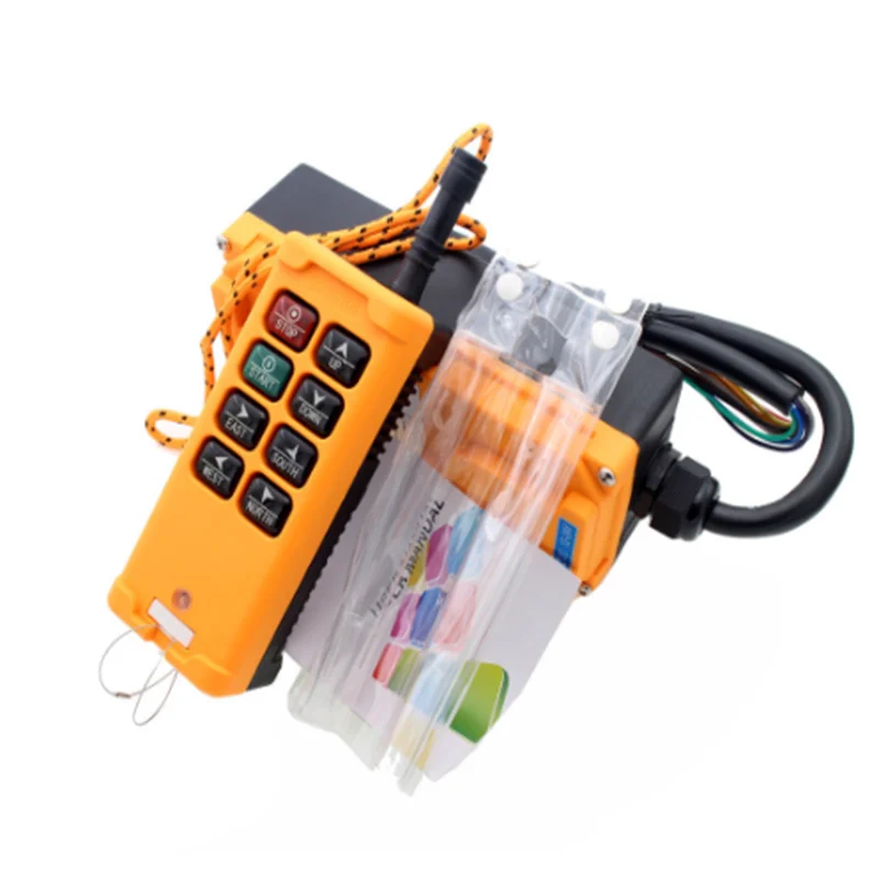 

HS-8D6 8 Keys 2 Speed 1 Transmitter + 1 Receiver Hoist Industrial Wireless Crane Truck Remote Control Push Button Switch