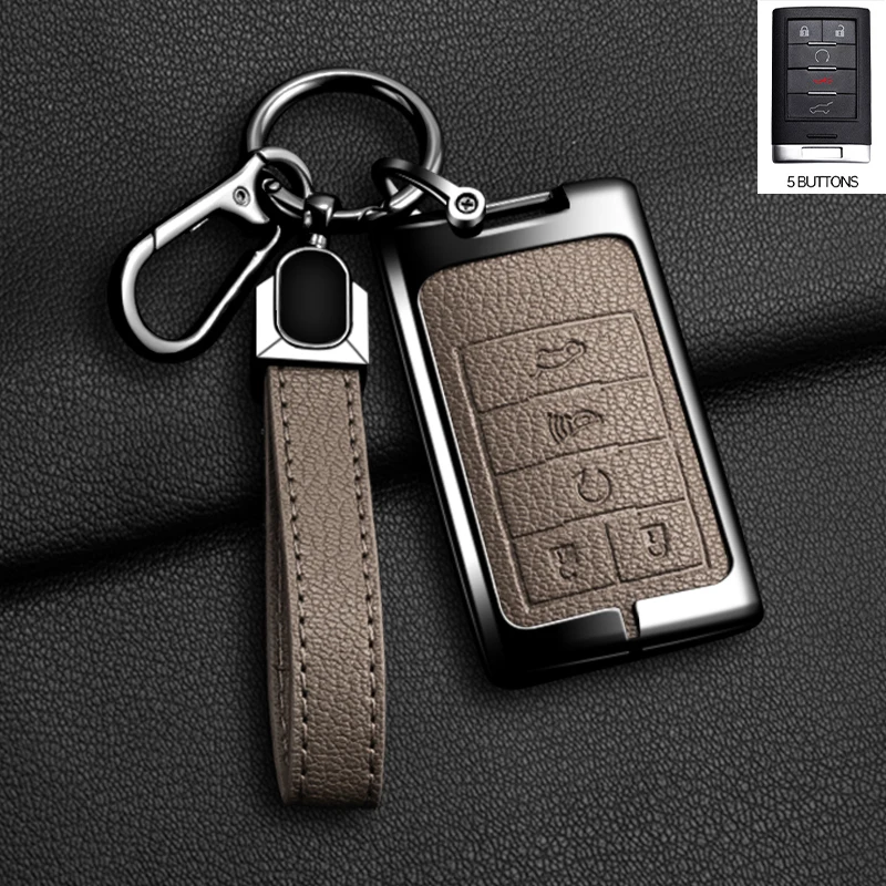 

Кожаный чехол для ключей из цинкового сплава для Chevrolet C7 Corvette Cadillac DTS SLS SRX XLS STS Escalade CTS ATS 28T CTSV XTS