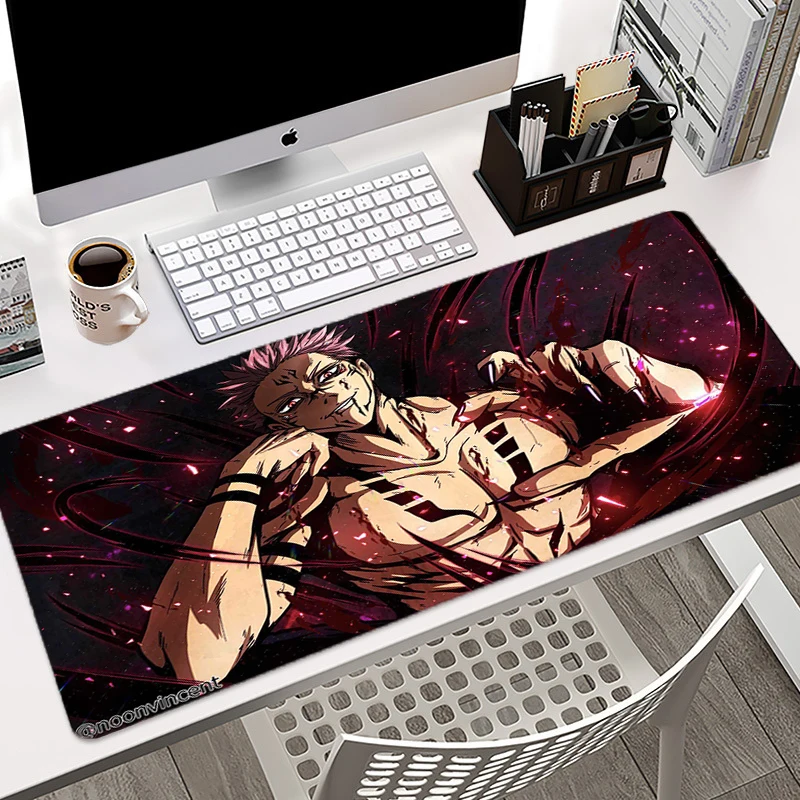 

Anime Mouse Pad Speed Non-slip Mat Mausepad Jujutsu Kaisen Mousepad Gamer Rug Big Mousepepad Computer Table Gamer Complete