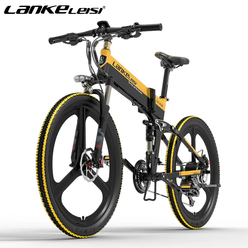 

Duty Free LANKELEISI Electric Bicycle 48V 500W 14Ah 26" Folding 27 Speed Electric Mountain Bike City Ebike XT750 Sports Edition