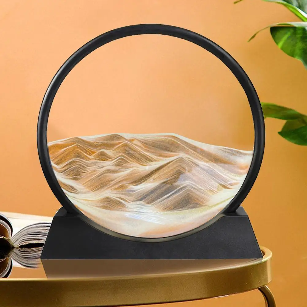 

NEW 3D Moving Sand Led Table Lamp USB Quicksand Art Painting Hourglass In Motion Display Sandscape Night Lights Home Decor