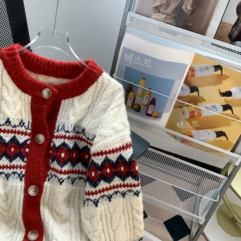 Высококачественный универсальный свитер в стиле ретро для женщин на осень и зиму