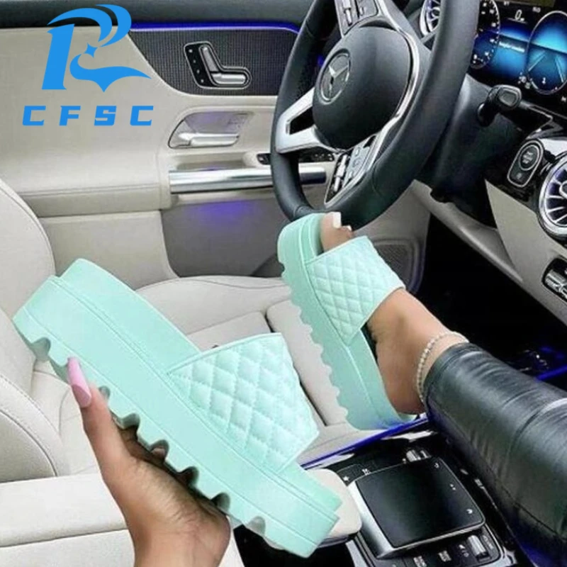 

Women Platform Slippers 2022 New Casual Home Durable Sandals Non-slip Women Flat Ms Fashionable Slippers Flat Slippers for Women