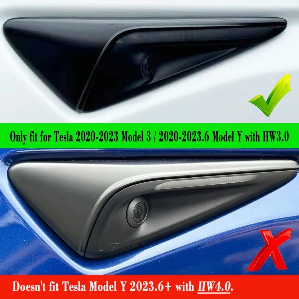 Фото Для 2017-2023 Tesla Model 3/2020-2023.6 Tesla Model Y HW3.0 Защитная крышка боковой камеры Украшение Bling Bedazzled Crystal №2