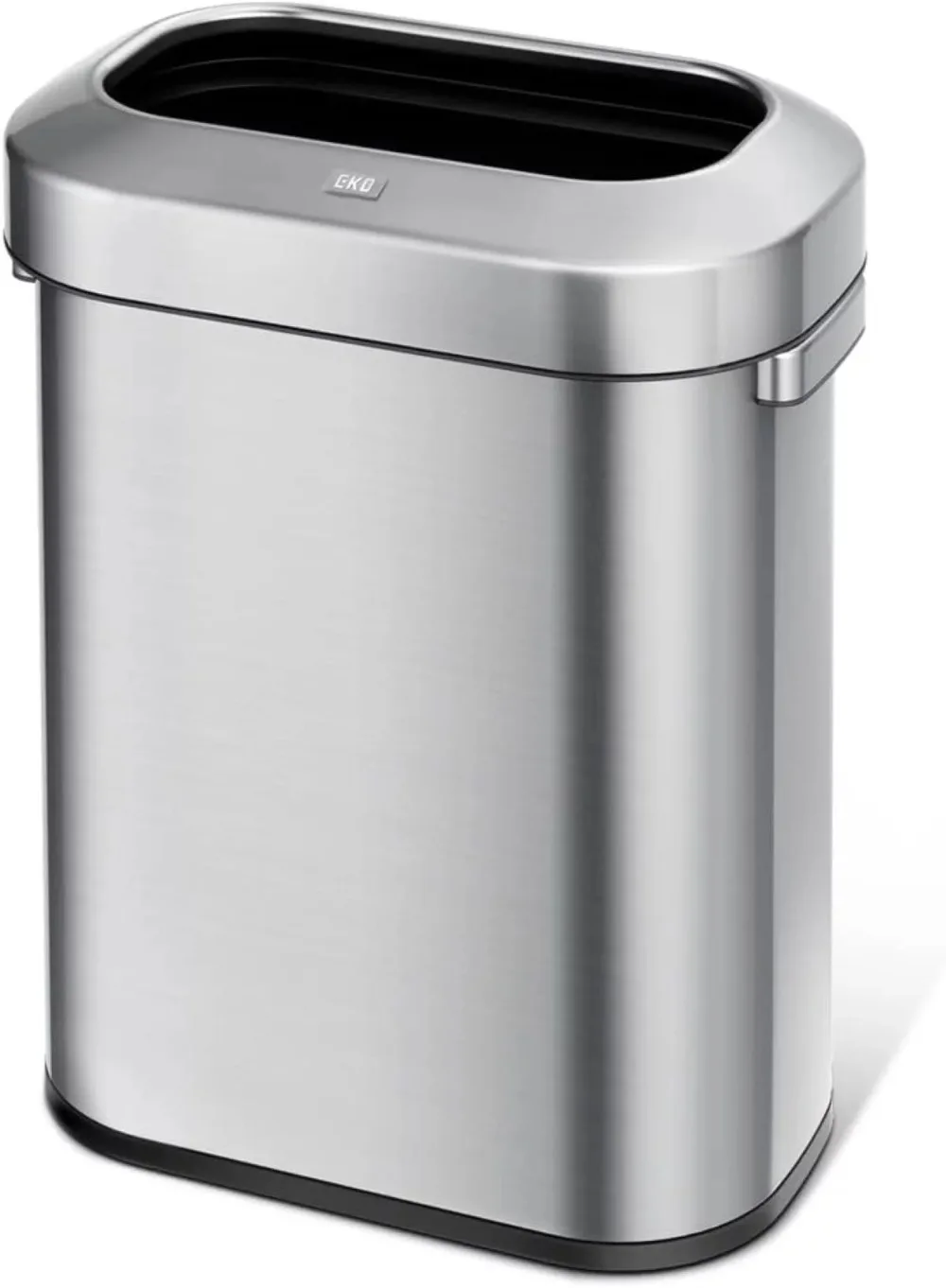 

EKO Urban Slim 15.8 Gallon Commercial Trash Can, Brushed Stainless Steel Open Top Garbage Can