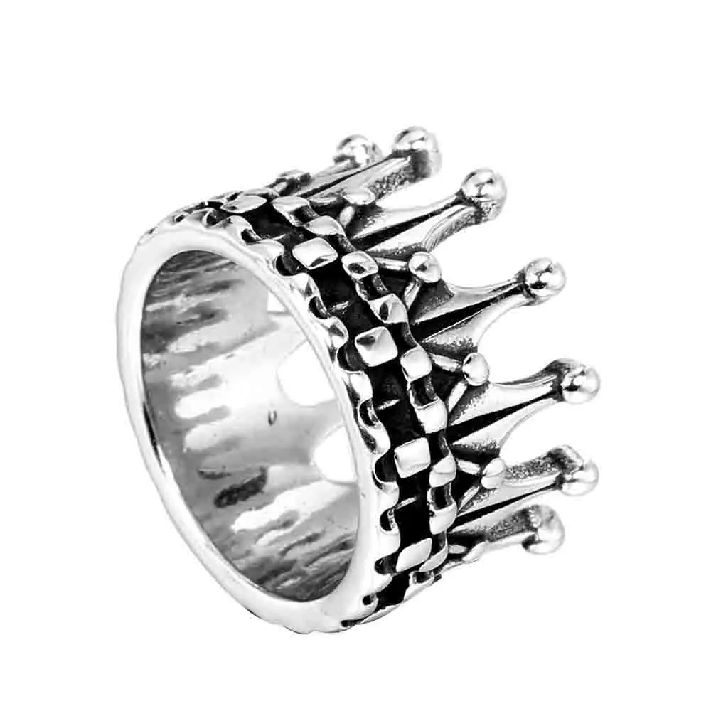 

Royal Crown Stainless Steel Vintage Men's and Women's Rings Simple Fashion Punk Men's and Women's Boyfriend Jewelry Gift Wholesa