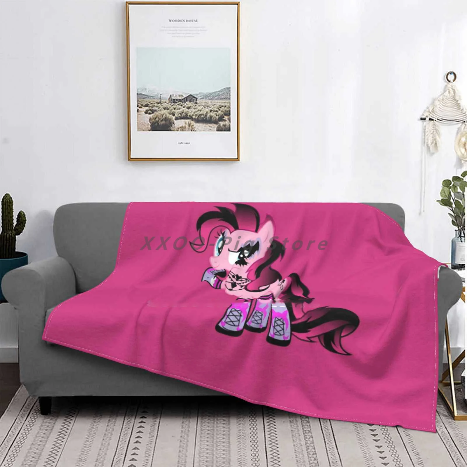

Gothic Pony Hot Sale Printing High Qiality Warm Flannel Blanket My Little Cutie Yay Rainbow Dash Pinky Pie Scootaloo Bronies