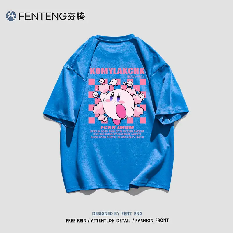 Kawaii Kirby аниме вокруг хлопка Студенческая Повседневная Универсальная женская