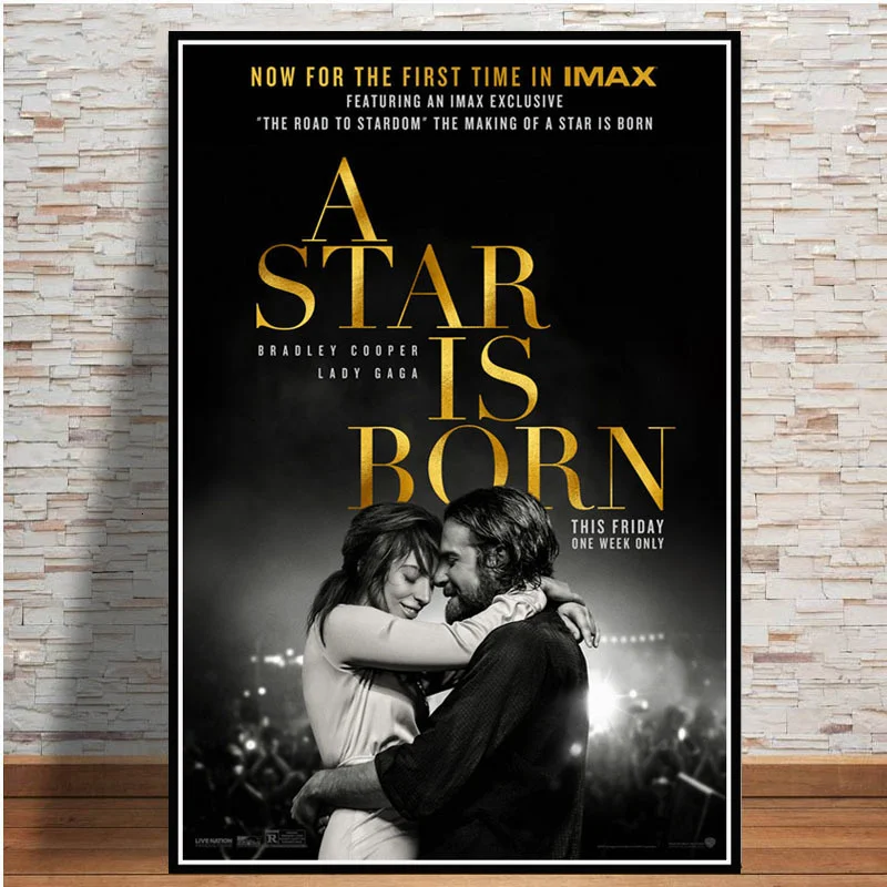 

Hot A Star Is Born Love Movie Bradley Cooper Lady Gaga Poster And Prints Canvas Art Painting Wall Pictures Room Home Decor