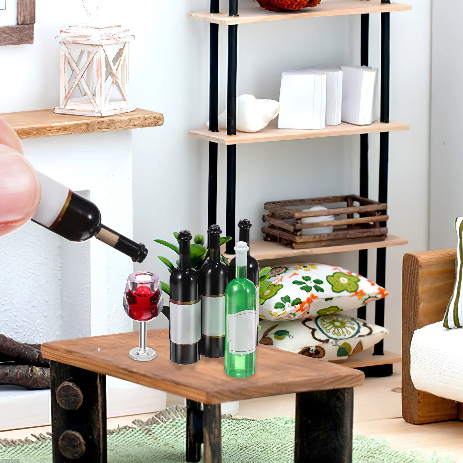 18 шт./компл. мини-игрушки стеклянные маленькие чашки для напитков бутылки