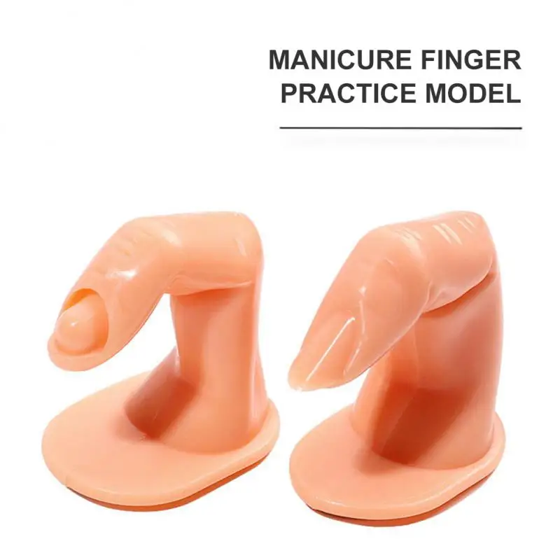 1/2/3PCS Nail Art Trainer Practice Training Finger Model For Acrylic Gel Manicure Salon Tools Simulation Fake Pieces