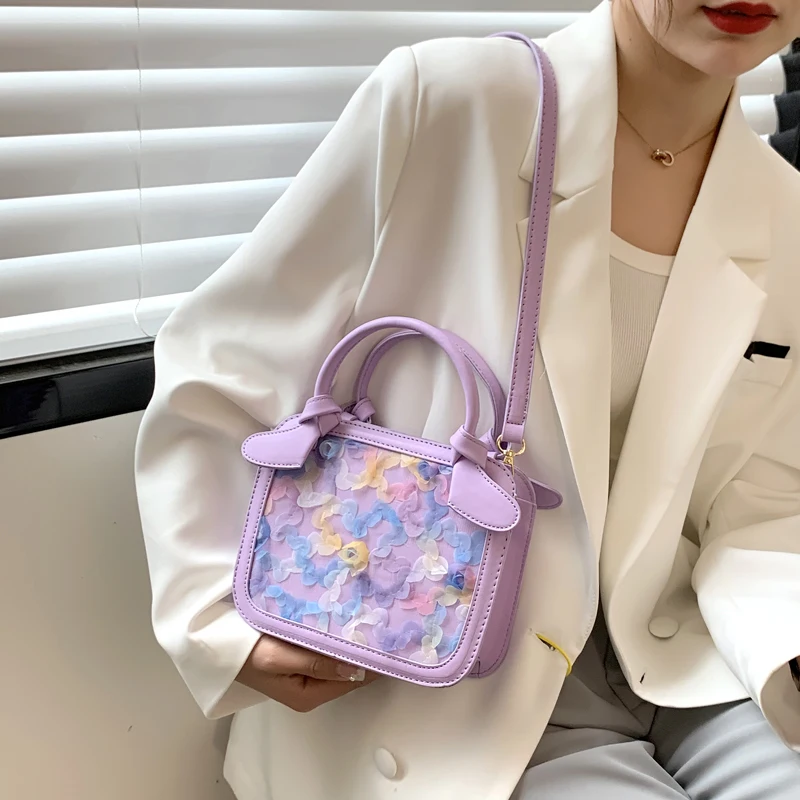 

summer fresh handbag square women's bag 2022 trend bags for women fashion lace woman shoulder bag stylish cossbody purse girl