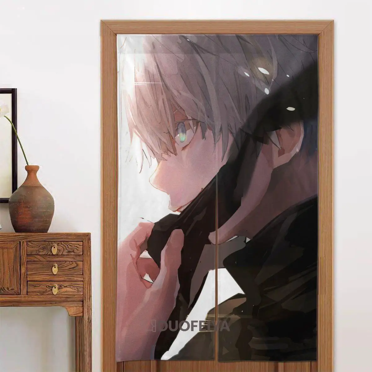 

Anime Japanese Door Curtain Jujutsu Kaisen Gojo Satoru Partition Curtain Printed Curtain Panels for Partition Home Decor
