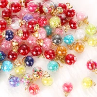 20pcs crystal glass ball charms glitter pendant filling decor crystal pendant for diy necklace earrings bracelet jewelry making