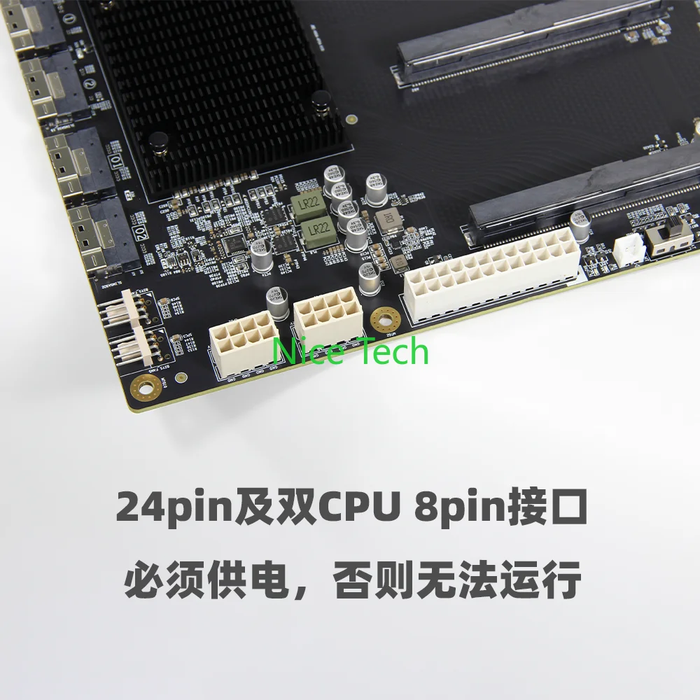 Фото PLX88096 PEX88096 Расширение PCIe4.0, четырехкарточная опорная пластина графического процессора шириной 65 мм №5