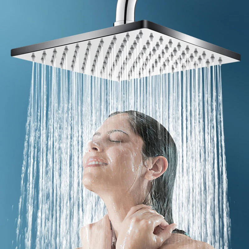 

Ceiling Shower Head 304 Stainless Steel Thick Rainfall Rain Shower Head High Pressure 23cm Big Shower Bathroom Top Showerhead