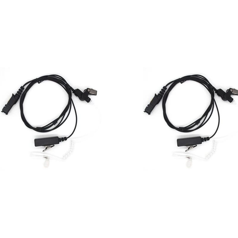 

2X PPT Headset Earpiece For Motorola Xir P6600 Walkie Talkie Air Acoustic Tube