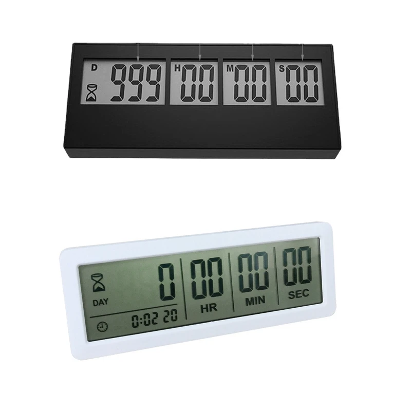 

Часы с таймером большие цифровые с обратным отсчетом, 999 дней, таймер с обратным отсчетом, материал АБС, 2 цвета, для выпускного, лабораторная кухня