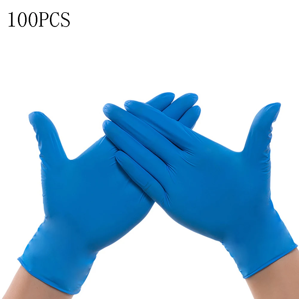 

100PCS Disposable Waterproof Nitrile Gloves Cleaning Gloves For Work Household Cleaning Tools