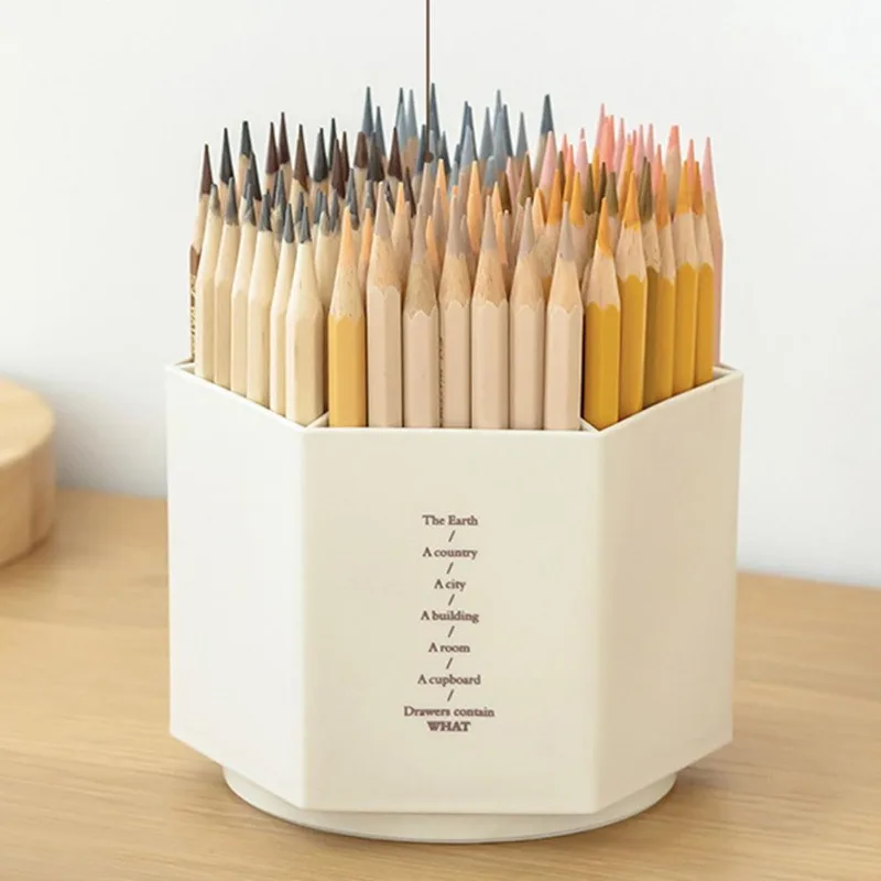 

Персонализированная и оригинальная вращающаяся многофункциональная вместительная настольная коробка для хранения, ведро для ручек для студентов и офиса