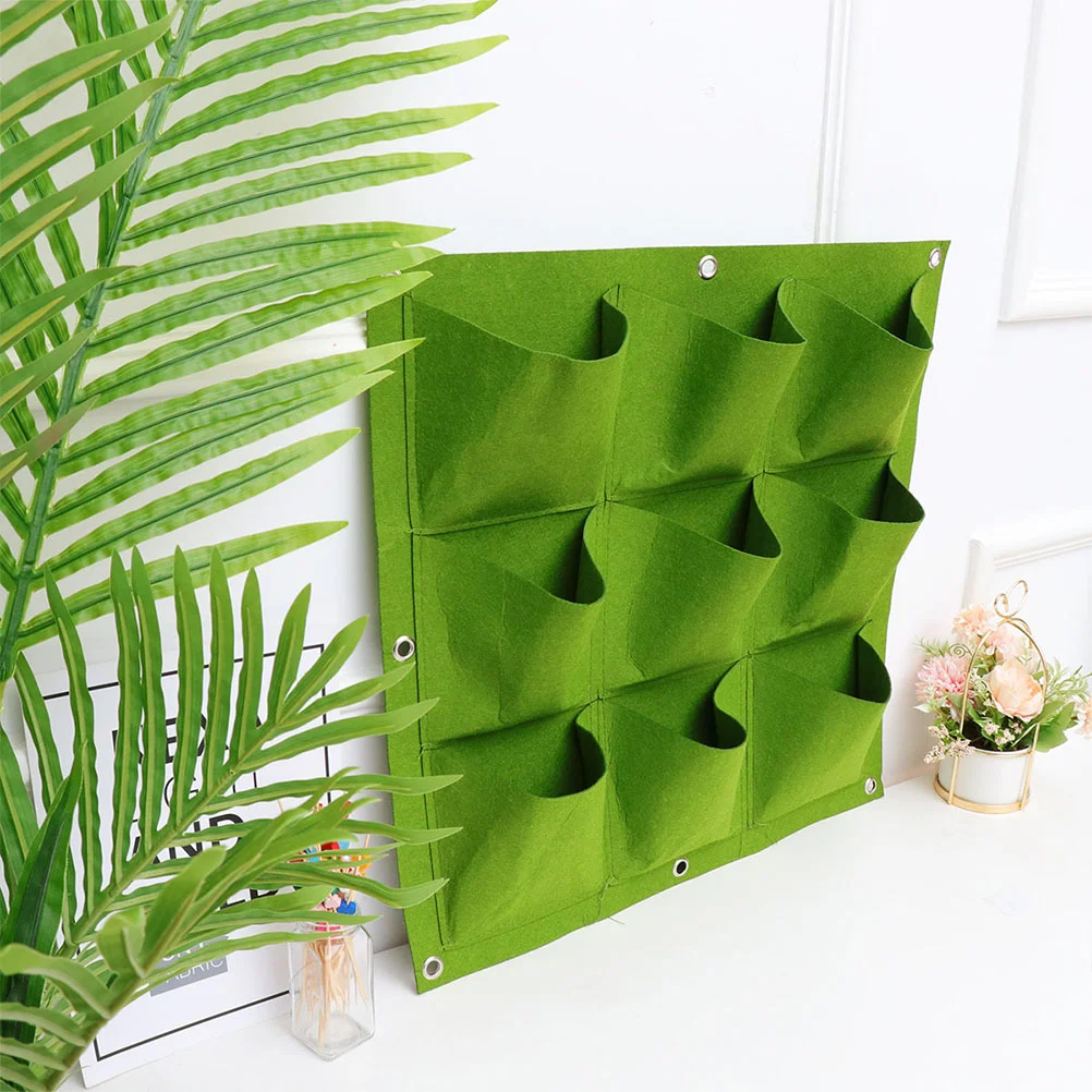 

Non-woven Space-saving 9 Pockets Convenient Multifunctional Hanging Strawberry Planter