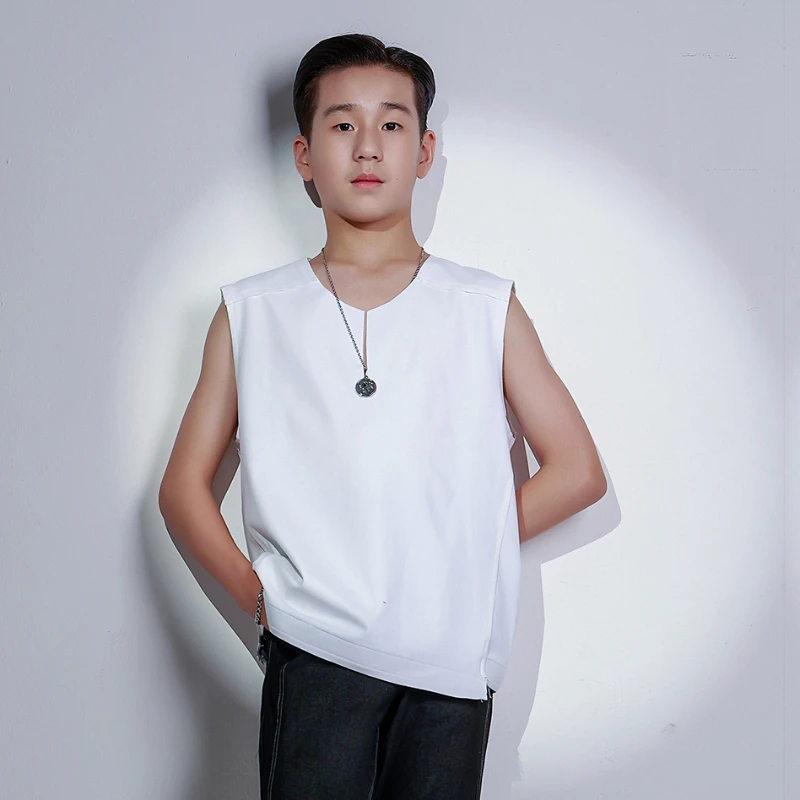 Танцевальные топы без рукавов DAS462 для мужчин и детей латиноамериканских танцев