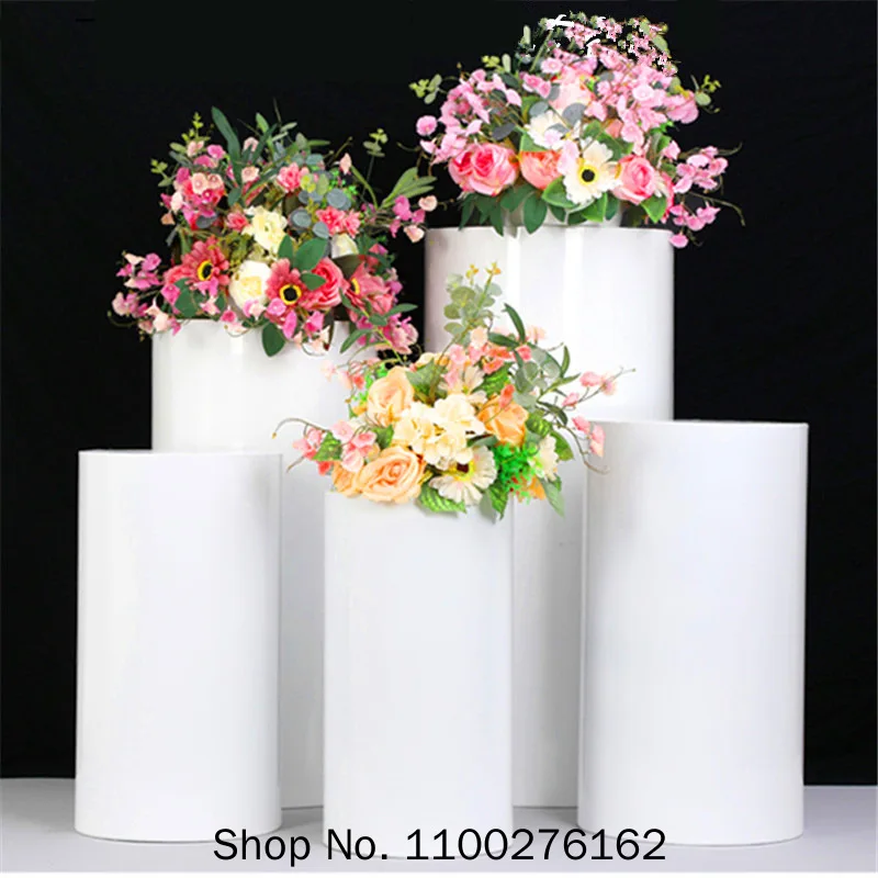 

3/5pcs Round Cylinder Pedestal Display Art Decor Cake Rack Plinths Pillars for DIY Wedding Decorations Holiday