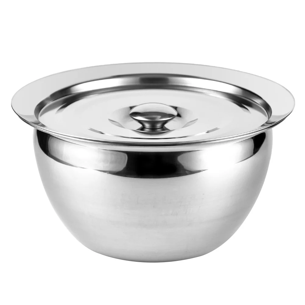 

Bowl Bowls Stainless Steel Metal Mixing Salad Basin Lids Containers Container Egg Oil Cooking Lid Prep Deep Baking Pots Noodle