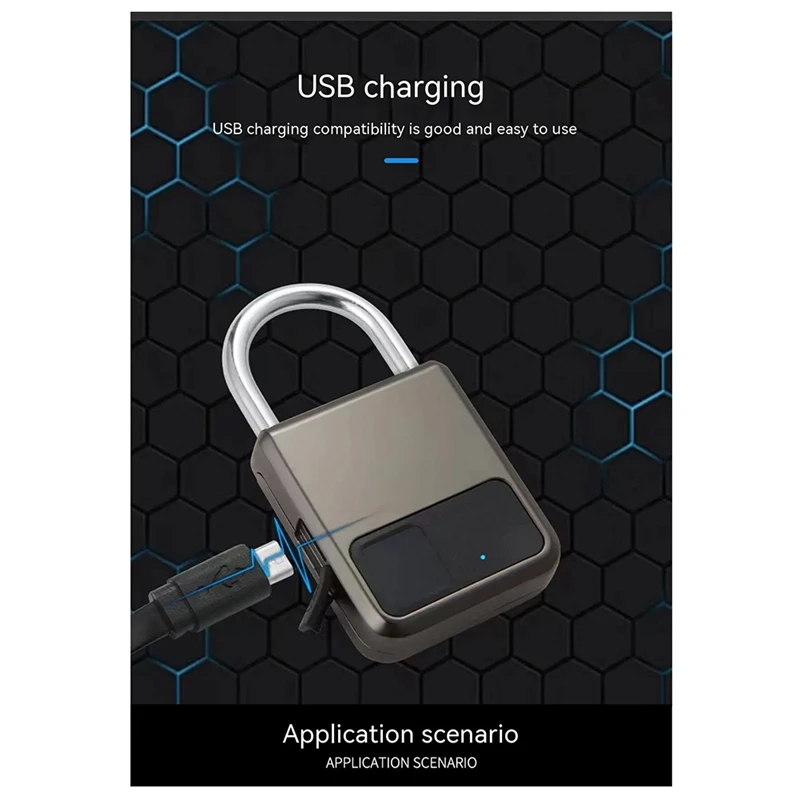 Умная портативная Блокировка приложения Tuya с поддержкой USB-ключей для экстренных