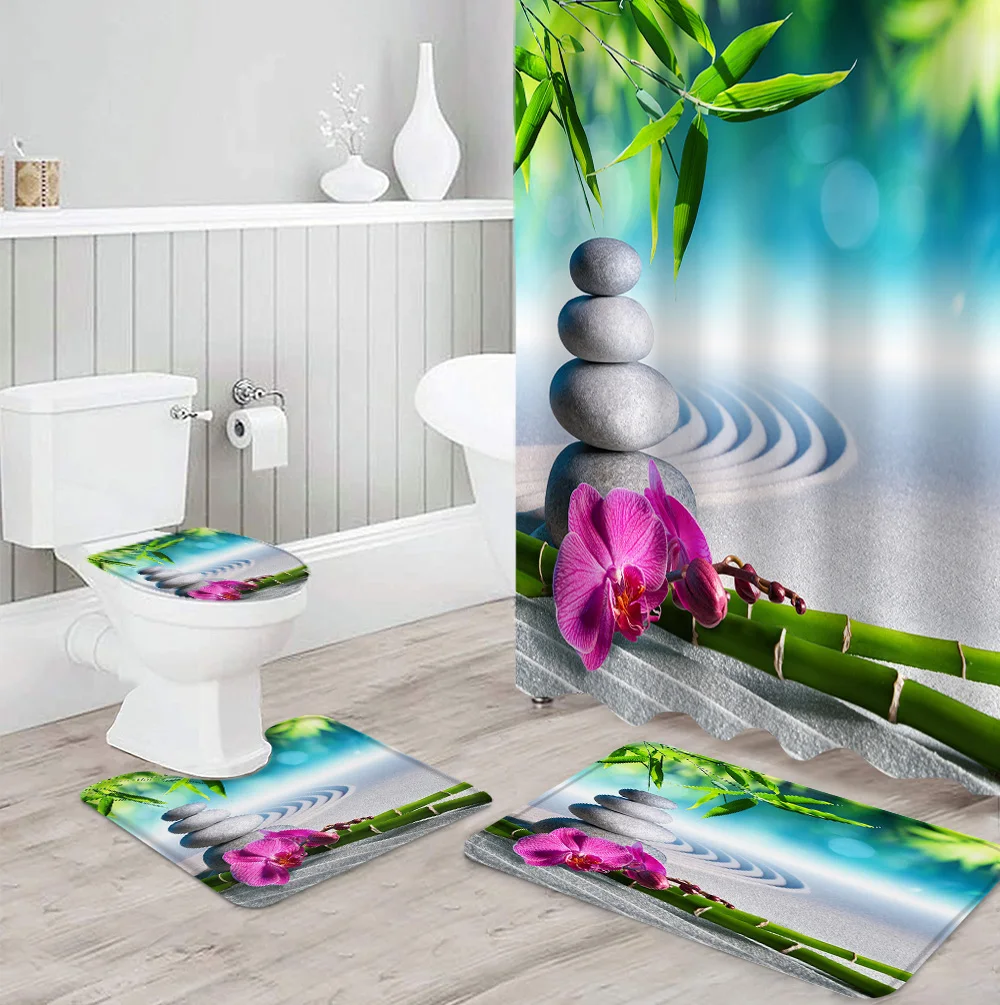 

Набор занавесок для душа с бамбуковым камнем