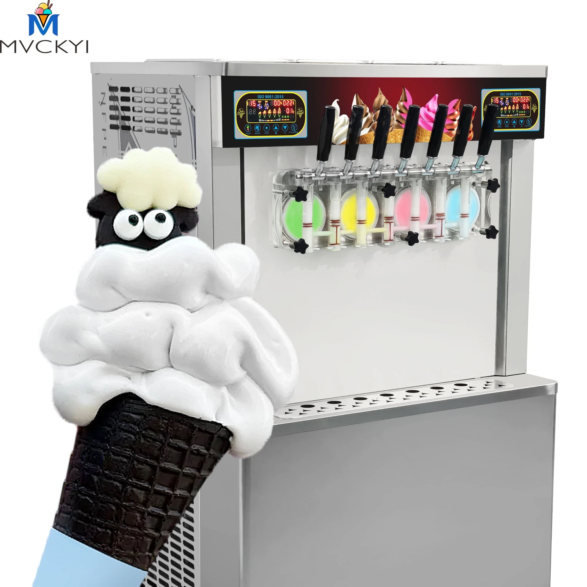 7 ароматов заводская цена аппарат для приготовления мороженого с одним