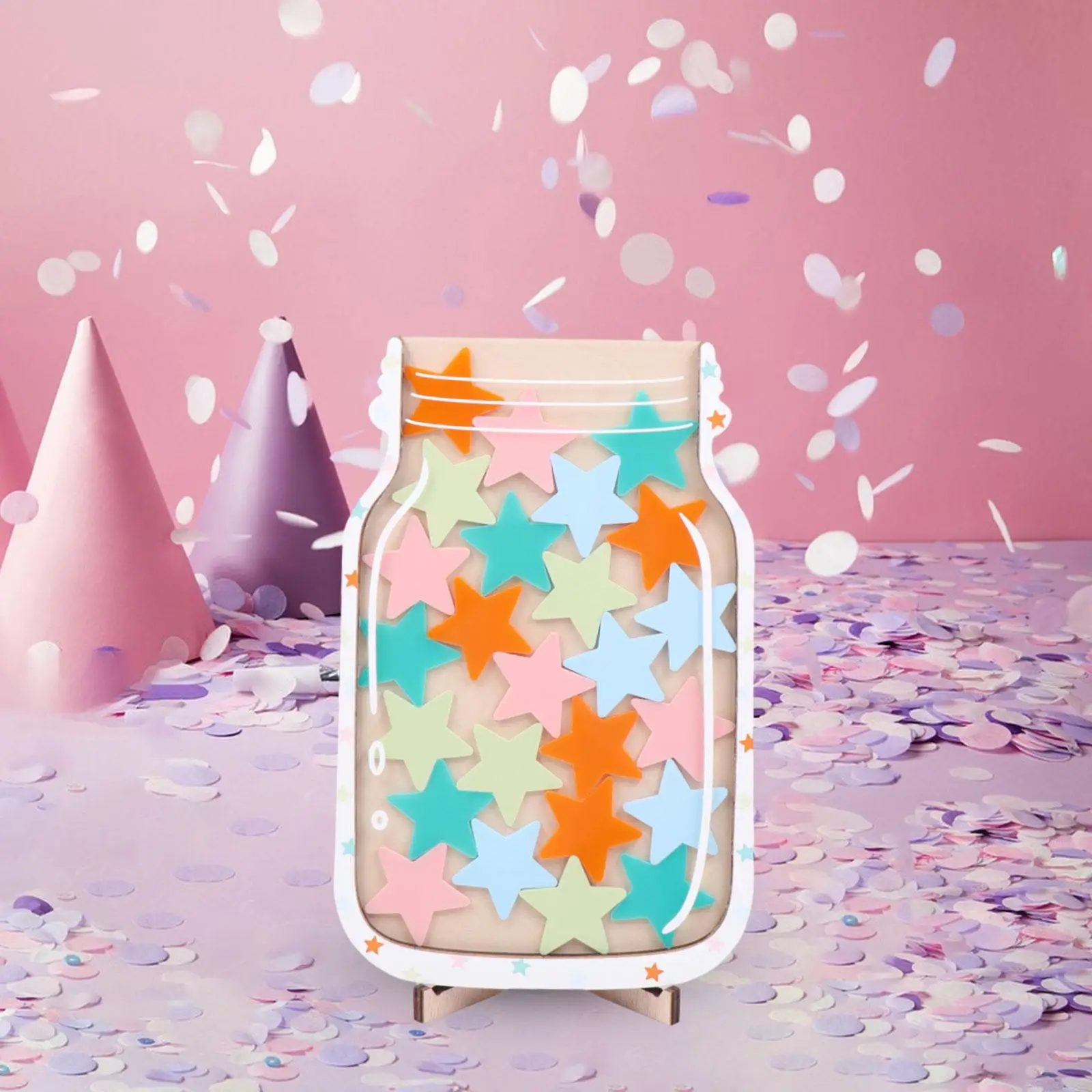 

Star Reward Jar Children Gifts Reward Stars Kids Potty Train Tool Decor Positive Behavior Jar for School Teacher Home