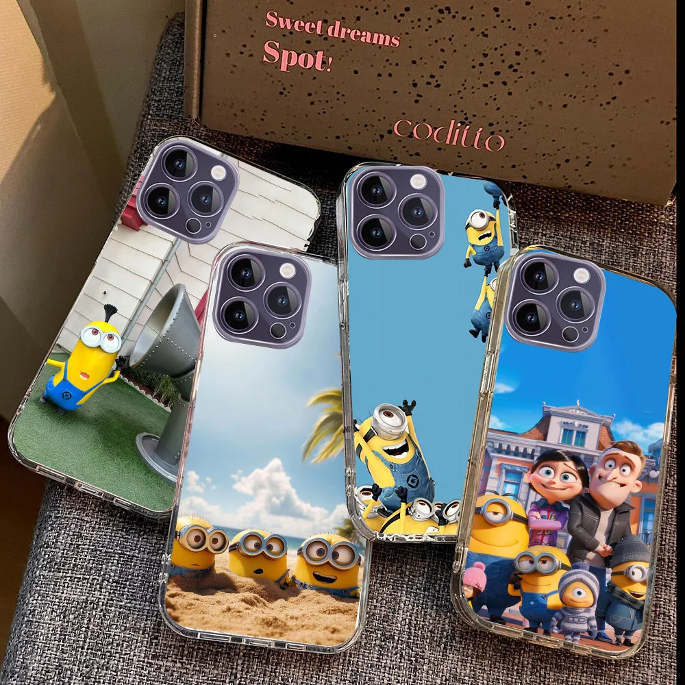 WEA-3 Banana M-Minions Прозрачный гибкий чехол из ТПУ для Moto E4 5 6 7 13 20 22 30 32 40 Z2 Play Plus Power