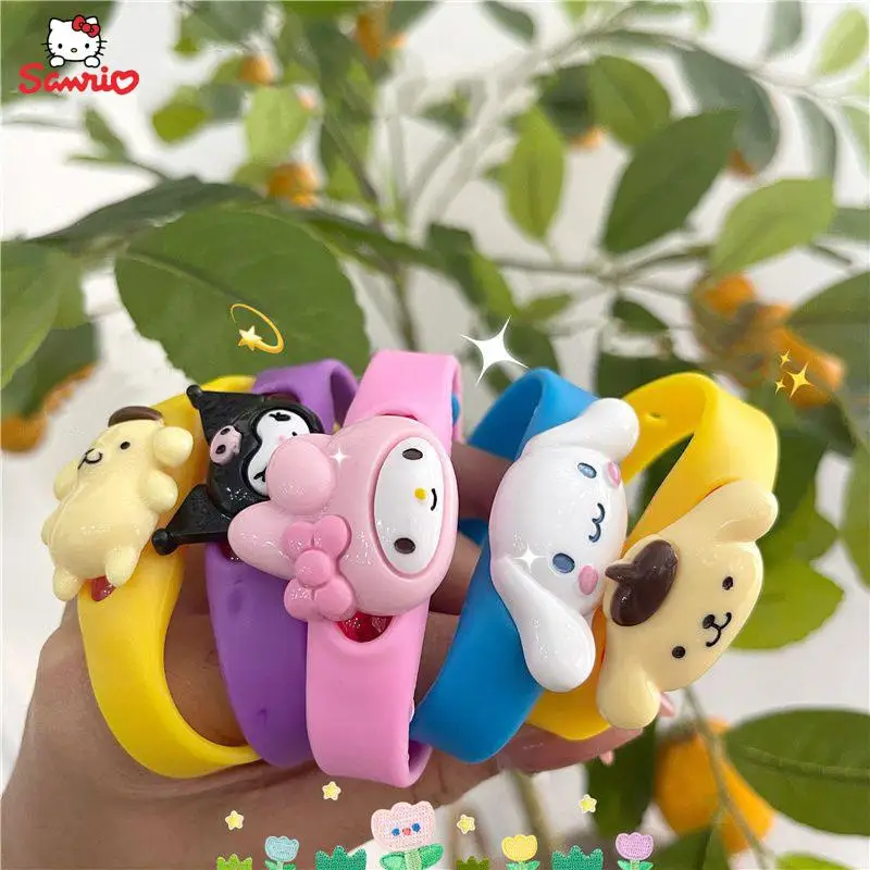 

Kawaii Sanrio браслет из комикса Kuromi Melody Cinnamoroll Pom пурин милый предотвращает укусы комаров приносит красоту отправить детей