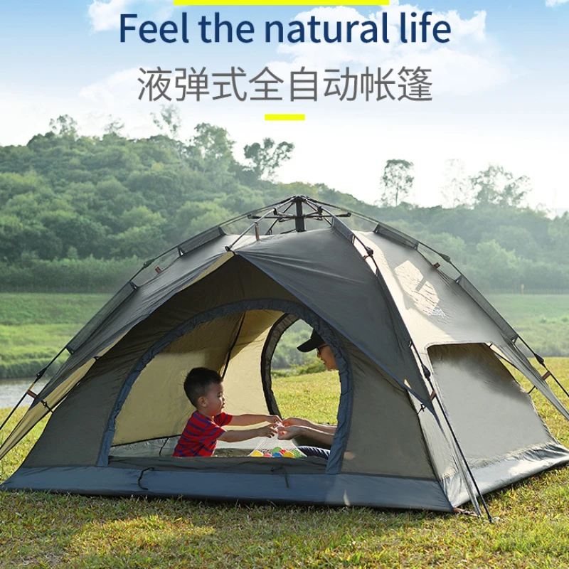 

Full-automatic Quick-opening Outdoor Tent Installation Free Portable Folding Double-deck Camping Tent