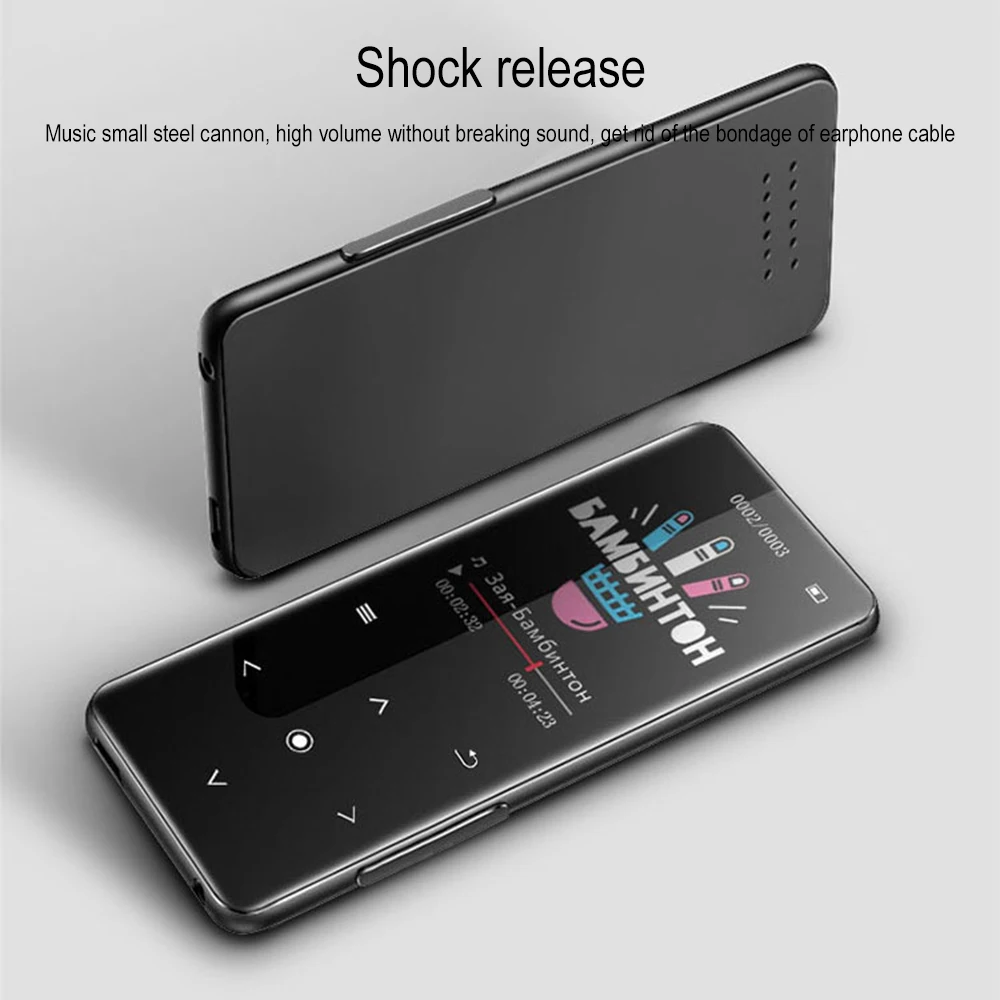 1.8-inch MP4 Player with Bluetooth Speaker Mic Touch Key FM Radio Video Play E-book HIFI Metal MP4 Music Player Walkman images - 6