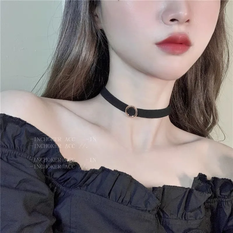 

Korean Fashion Choker Necklace for Women Vintage Sexy Lace Necklace with Pendants Gothic Girl Neck Jewelry Accessories