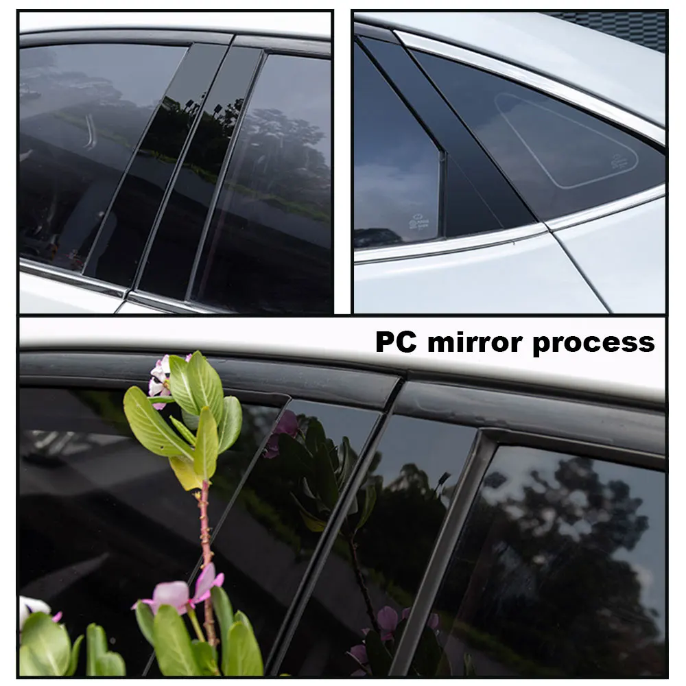 Глянцевые черные столбы для автомобильных дверей окон отделочные накладки