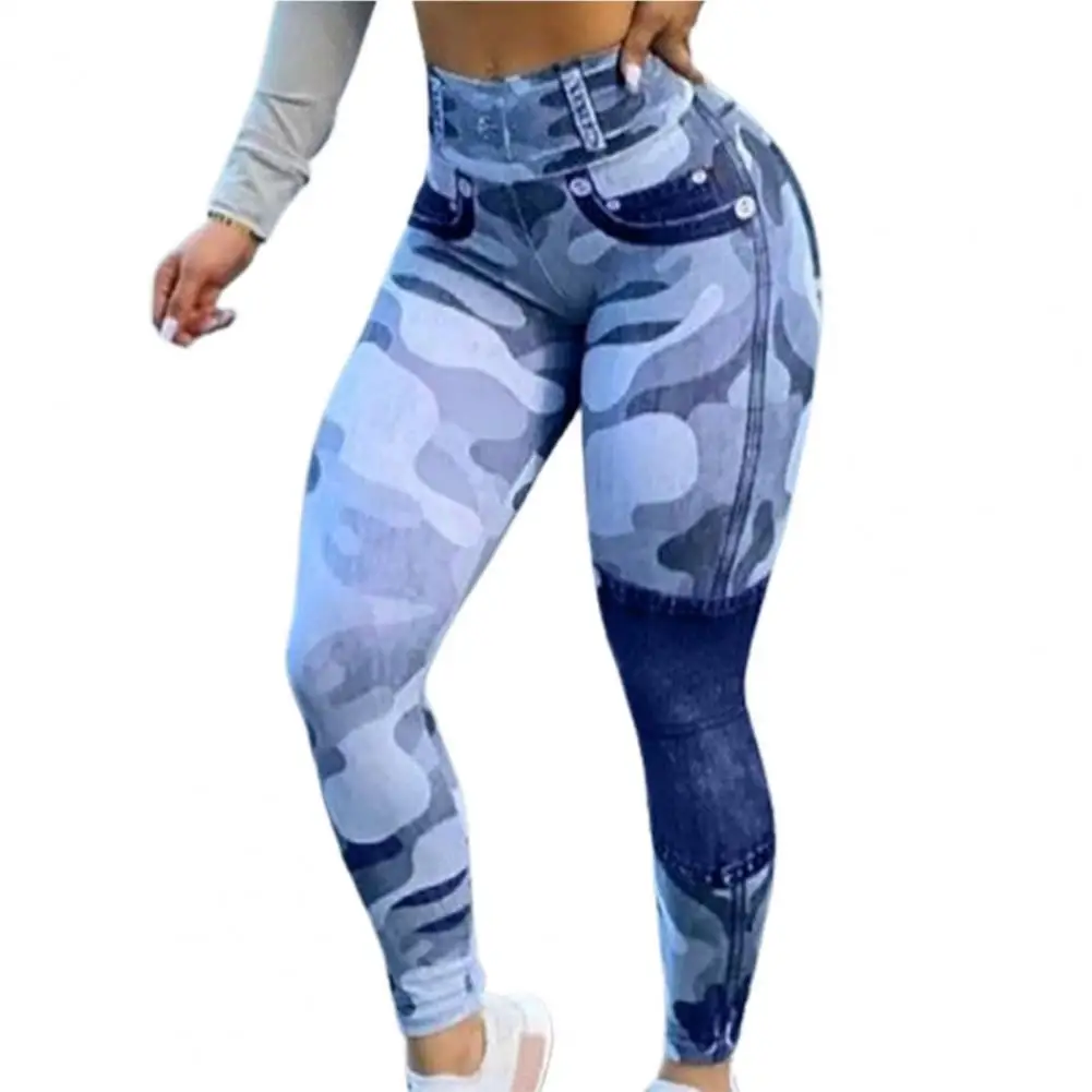 

Ripped Jeans 3D Print Women Pants Push Up Running Sports Leggings Slim Pants Female Casual Trousers Fitness Sexy Legging