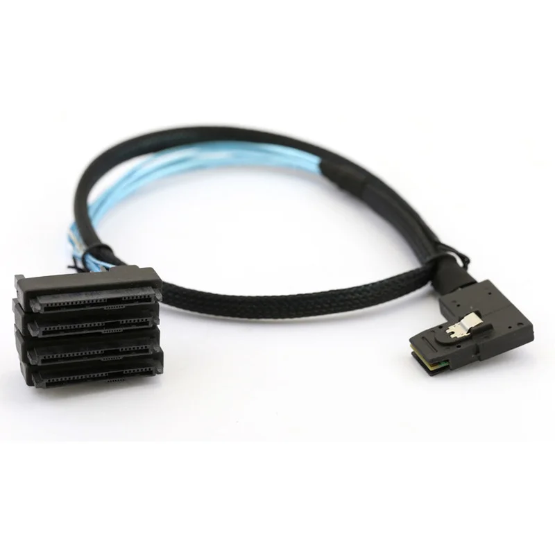 

Mini SAS SFF-8087 Right-angled To SAS SFF-8482 Two-in-one High-speed Server Cable
