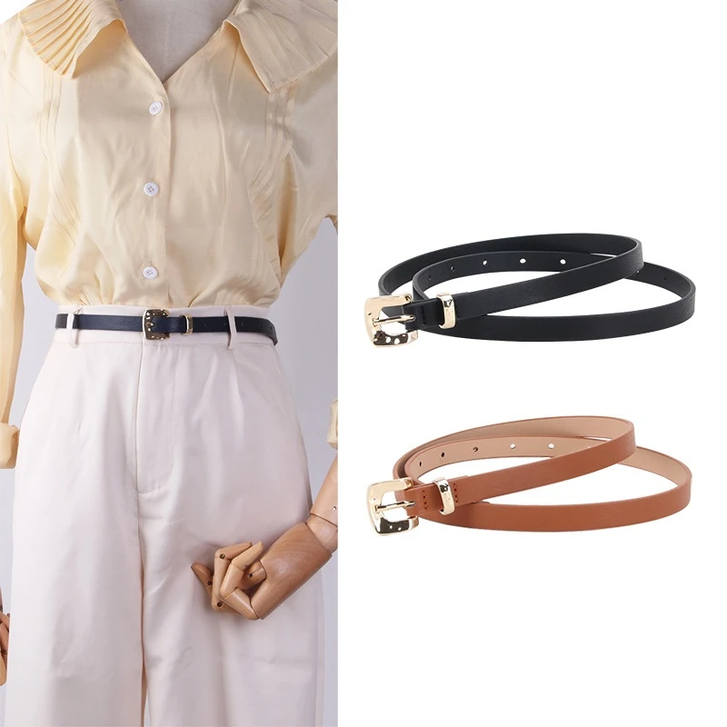 

Women Faux Leather Belts Candy Color Thin Skinny Waistband Adjustable Belt Women Dress Strap Cinturon Mujer Cinto Feminino