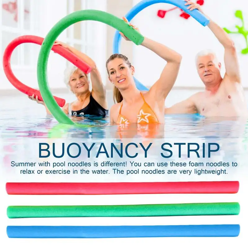 

Solid Color Swimming Aid Foam Noodles Strong Buoyancy Swim Pool Water Float Stick For Children Adults