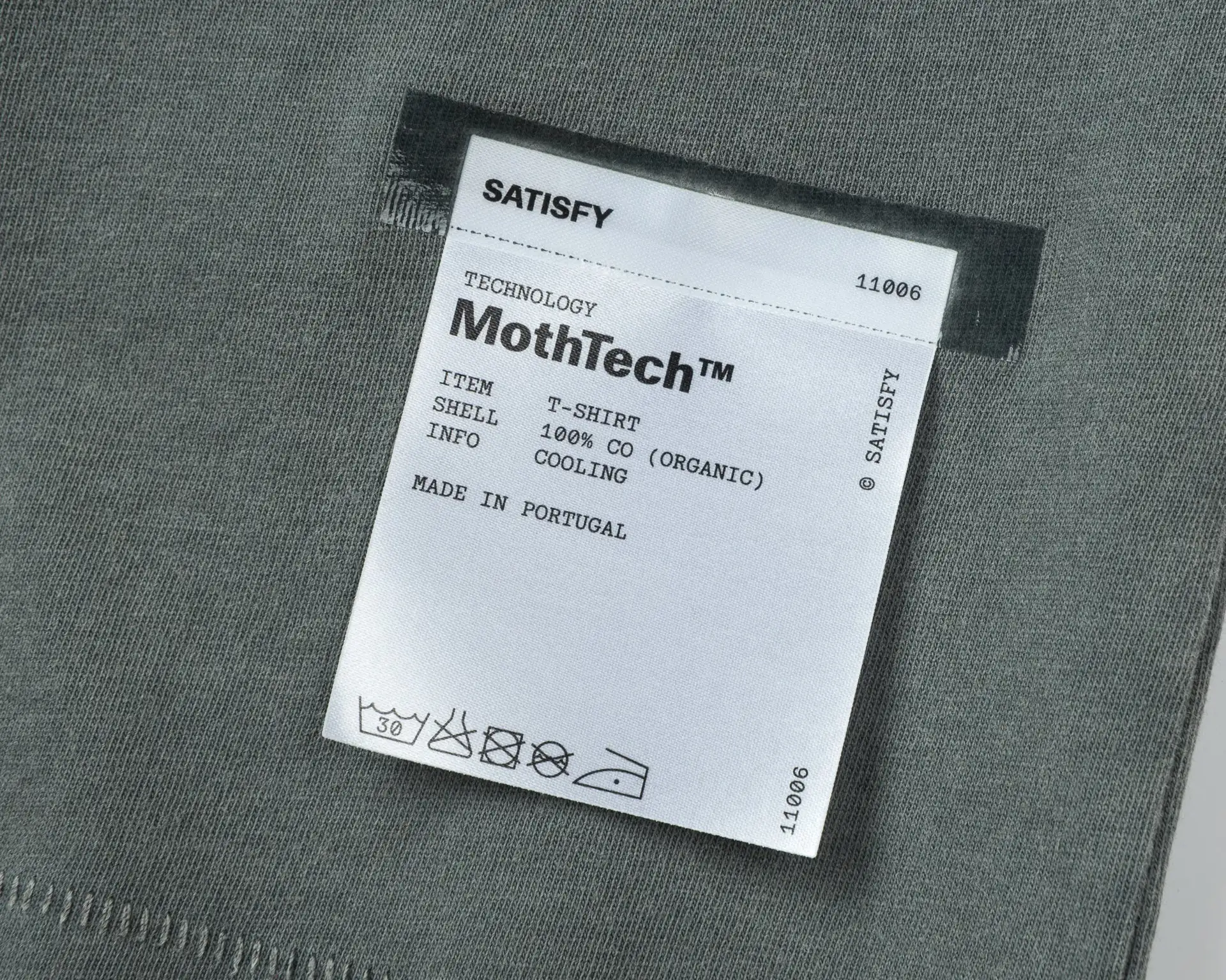 Фото Модная футболка SATISFY Running MothTech Muscle с круглым вырезом, из чистого хлопка, с принтом, с коротким рукавом, повседневная, свободного кроя, молодежная. №4
