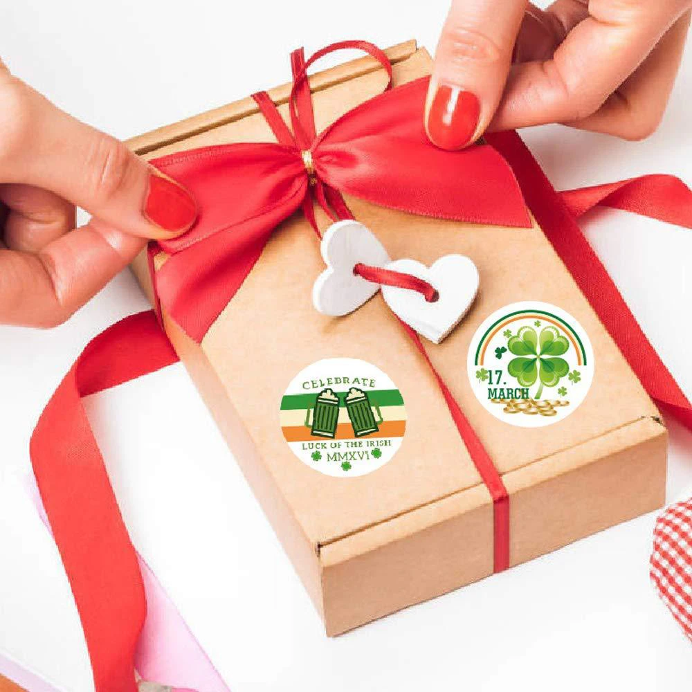 500 наклеек Irish Festival (Ирландский фестиваль) с зеленым клевером, флагом, пивной шляпой, наклейками на День святого Патрика, клеверными печатями-этикетками для рукоделия, игрушками DIY.
