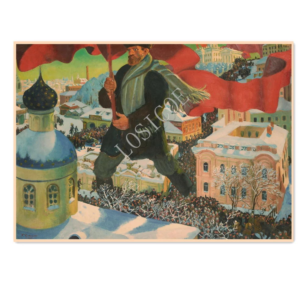 

Communist Believer Paintings Poster Vintage Kraft Paper Print Art Painting Soviet CCCP USSR Patriotism Wallpaper Wall Sticker