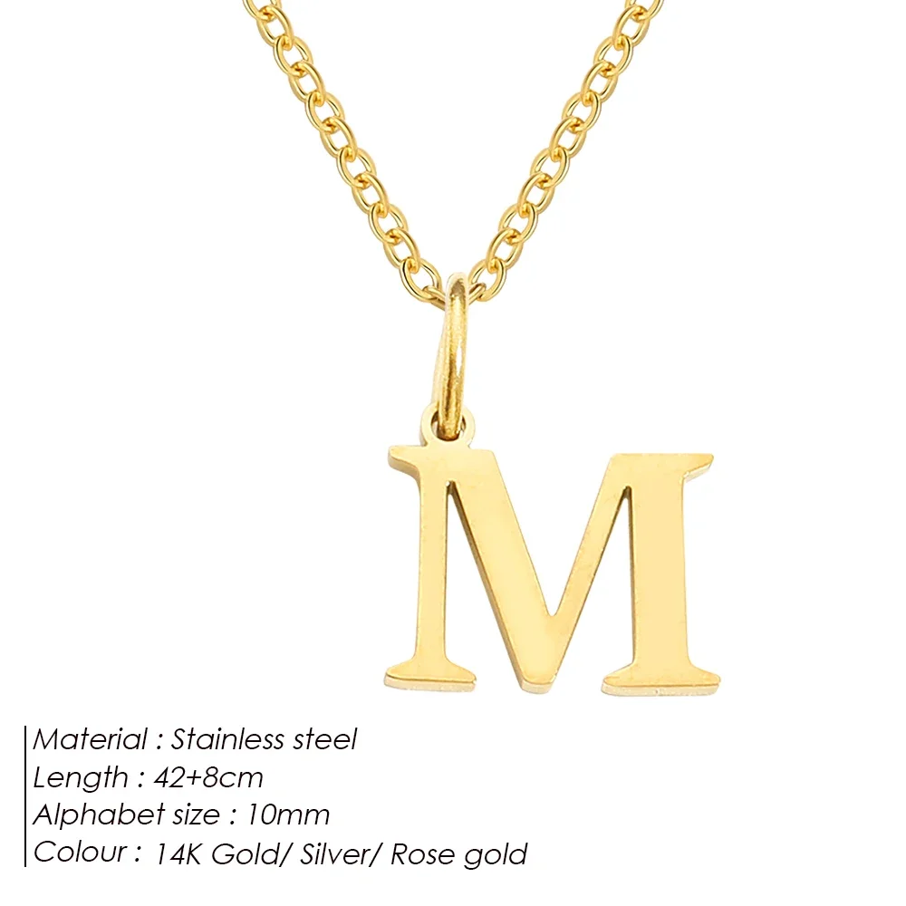 Женское ожерелье с инициалом о-образной цепи из нержавеющей стали именем сделай